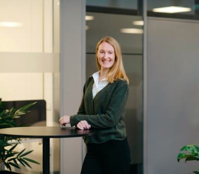 Half body portrait of employee Camilla Holm