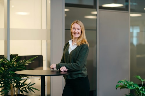 Half body portrait of employee Camilla Holm